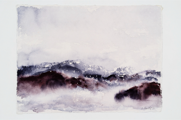 Transported I, aquarelle sur papier Nujabi, 11.75x9p.